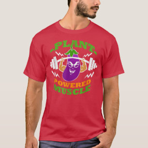 Vegan Vegetarische Pflanze Eggplant Bodybuilding L T-Shirt