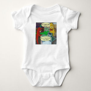 Vegan Veggie Shopping Cartoon Baby Bodysuit Strampler