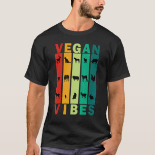 Vegan Vibes Herbivore Vegetarisch Retro Vinatge St T-Shirt