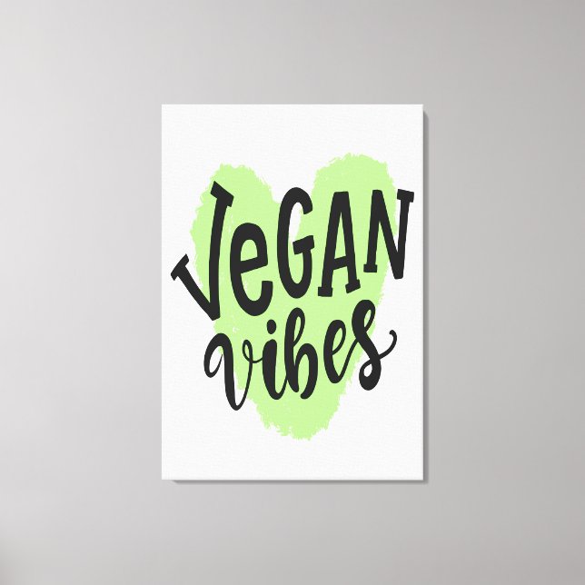 Vegan Vibes Leinwanddruck (Vorderseite)