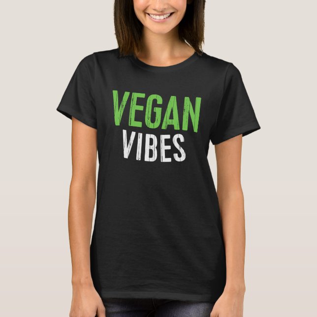 Vegan Vibes Vegetarian T-Shirt (Vorderseite)