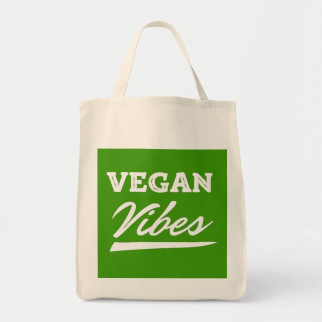 Vegan Vibes Vegetarisch Tragetasche (Vorne)
