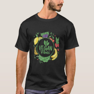 Vegan Vibes Vegetarisches Gemüse Essen Grafik T-Shirt