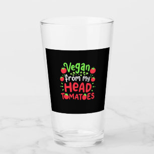 Vegan von meinem Kopf Tomaten Glas