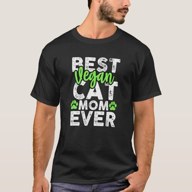 Vegan-Zitate Katzenmutter T-Shirt (Vorderseite)