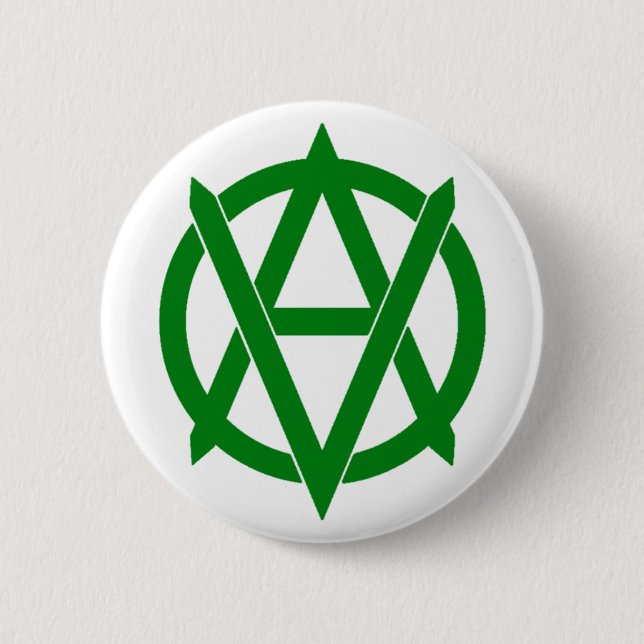 Veganarchism! Button (Vorderseite)