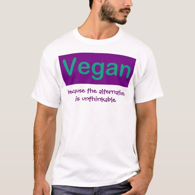 Vegane 2 versahen Shirt mit Seiten. (Vorderseite)