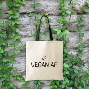 Vegane AF, Minimalistisches Leaf Tragetasche