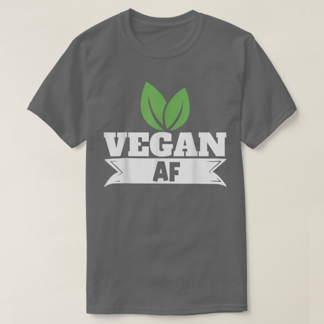 Vegane AF Vegetarische Pflanze T-Shirt (Design vorne)