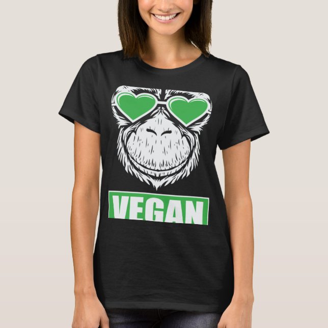Vegane Affen T-Shirt (Vorderseite)