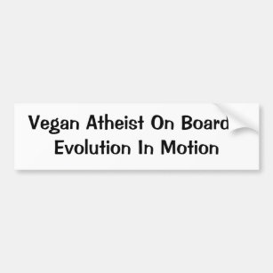 Vegane/atheistische Evolution Autoaufkleber