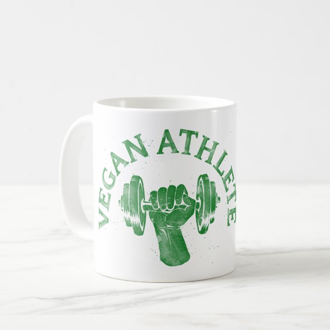 Vegane Athleten-Tasse Tasse (Vorderseite Links)