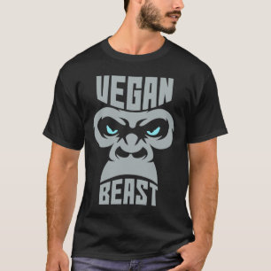 Vegane Besenarbeit Muskel Gorilla Gym Bodybuildin T-Shirt