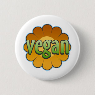 Vegane Blume Button
