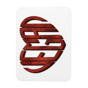 Vegane Blume Herz Magnet