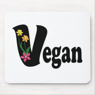 Vegane Blume Mousepad