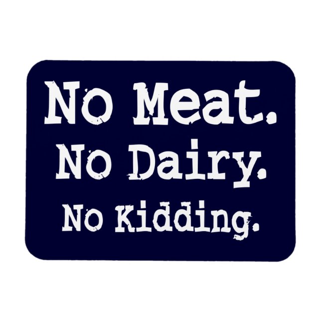 Vegane Botschaft mit Einstellung Magnet (Horizontal)