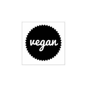 Vegane Briefmarke für Lebensmittelhersteller Gummistempel