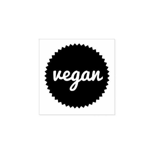 Vegane Briefmarke für Lebensmittelhersteller Gummistempel (Prägung)