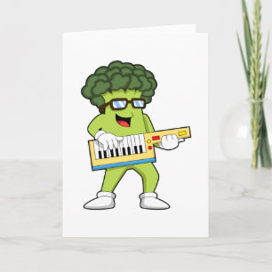 Vegane Brokkoli bei Musik mit Gitarre Karte