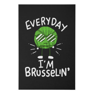 Vegane Brüssel-Sprossen Künstlicher Leinwanddruck