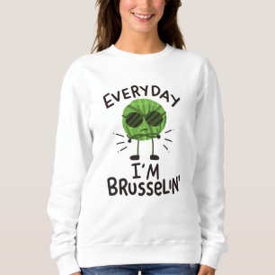 Vegane Brüssel-Sprossen Sweatshirt