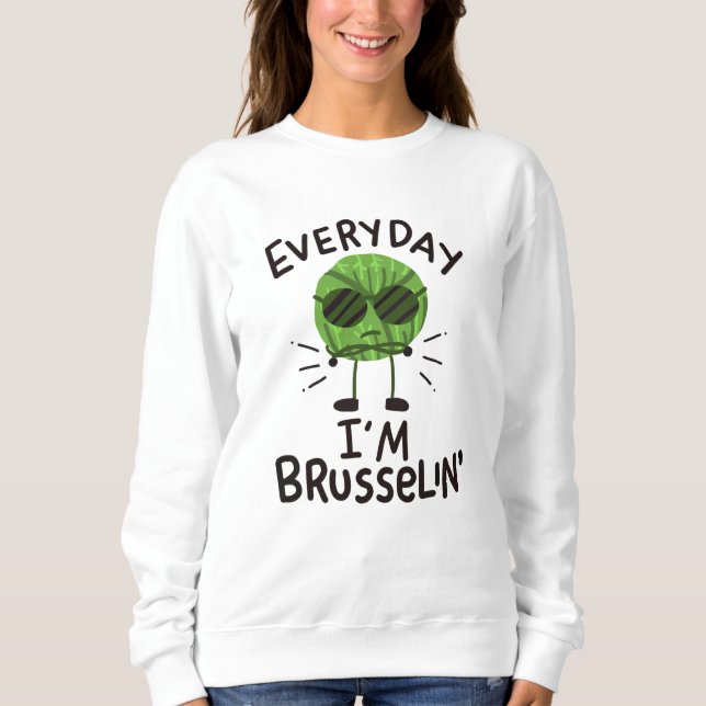 Vegane Brüssel-Sprossen Sweatshirt (Vorderseite)