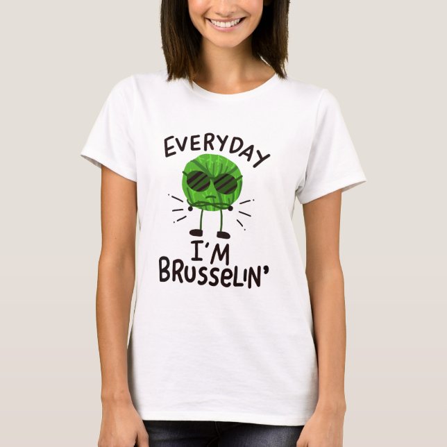 Vegane Brüssel-Sprossen T-Shirt (Vorderseite)