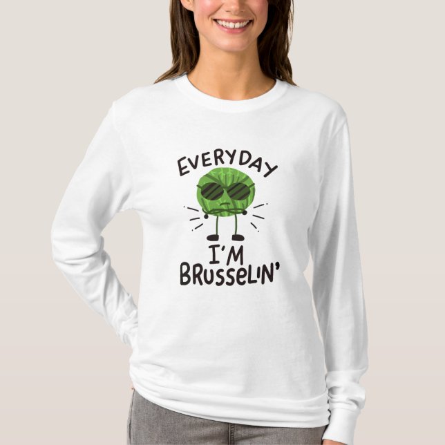 Vegane Brüssel-Sprossen T-Shirt (Vorderseite)