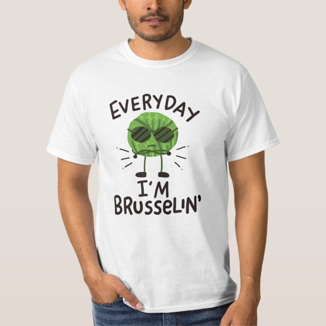 Vegane Brüssel-Sprossen T-Shirt (Vorderseite)
