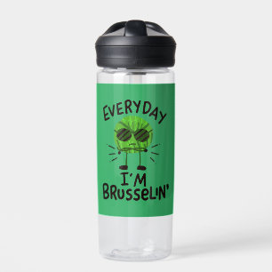 Vegane Brüssel-Sprossen Trinkflasche