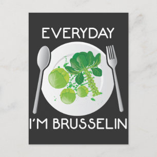 Vegane Brussel Sprouts Pflanze Lover Veganism Vegg Postkarte