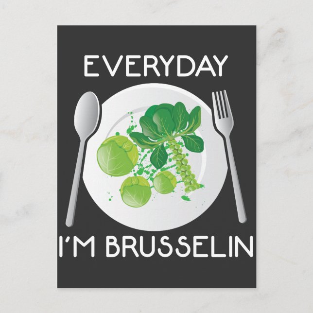 Vegane Brussel Sprouts Pflanze Lover Veganism Vegg Postkarte (Vorderseite)