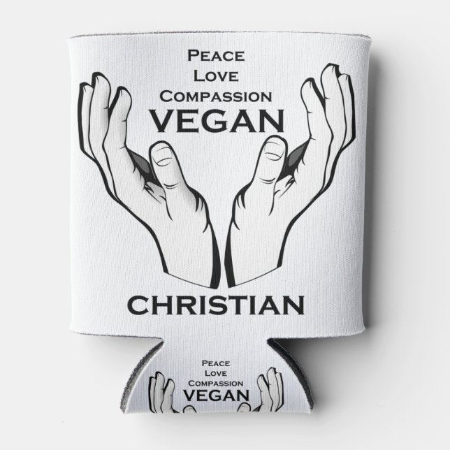 vegane Christliche Nachrichtenüberweisung Dosenkühler (Vorderseite)