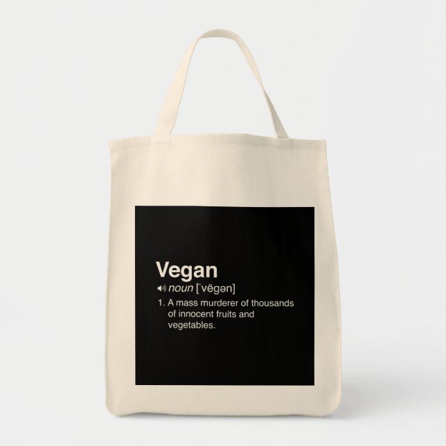 Vegane Definition Tragetasche (Vorne)