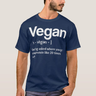Vegane Definition Witzige vegetarische Lover Men F T-Shirt