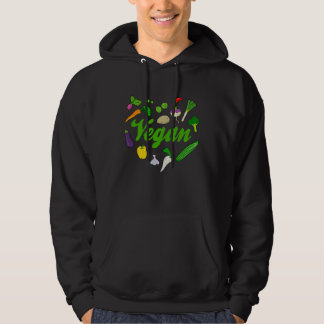 VEGANE ERNÄHRUNG SPRUCH GEMÜSE HERZ DEKORATIONEN D HOODIE