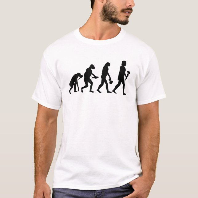 Vegane Evolution Geschenk Kuh Schweinefleisch Pfla T-Shirt (Vorderseite)