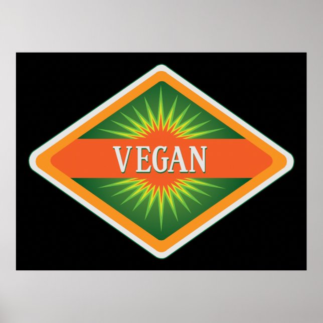 Vegane Farblogos Poster (Vorne)