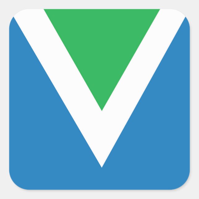 Vegane Flaggenaufkleber (Set von 6) Quadratischer Aufkleber (Vorderseite)