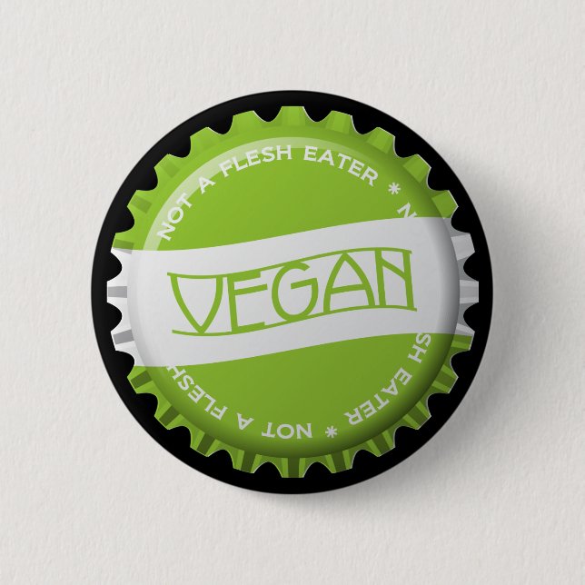 Vegane Flasche Button (Vorderseite)