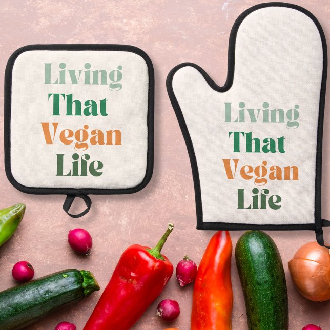 Vegane Formulierung Ofenhandschuh & Topflappen-Set (Von Creator hochgeladen)
