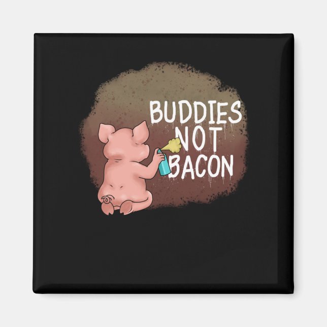 Vegane Frauen Vegetarisches Geschenk Männer Tierre Magnet (Vorne)