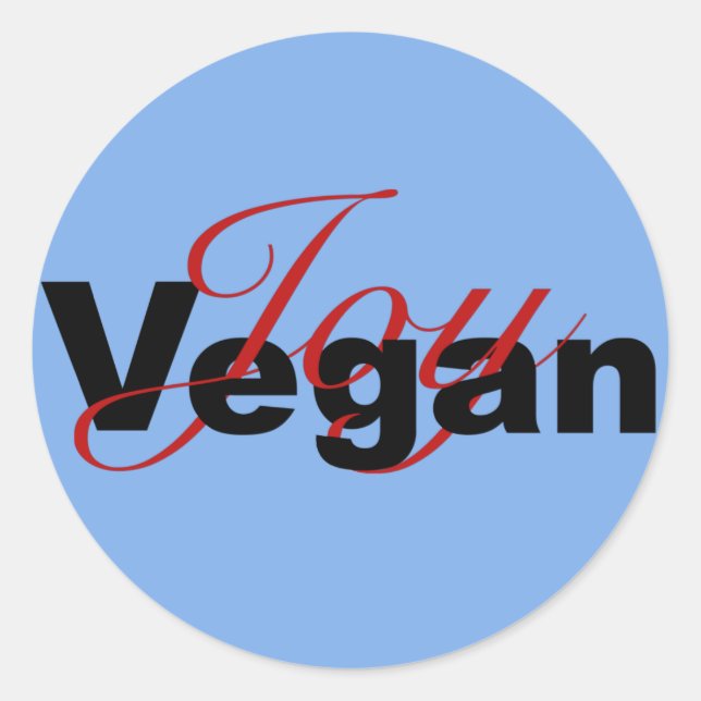 Vegane Freude (dunkle Version) Runder Aufkleber (Vorderseite)