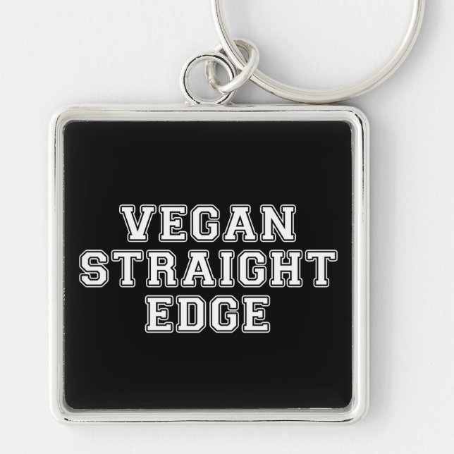 Vegane gerade Kante Schlüsselanhänger (Vorne)