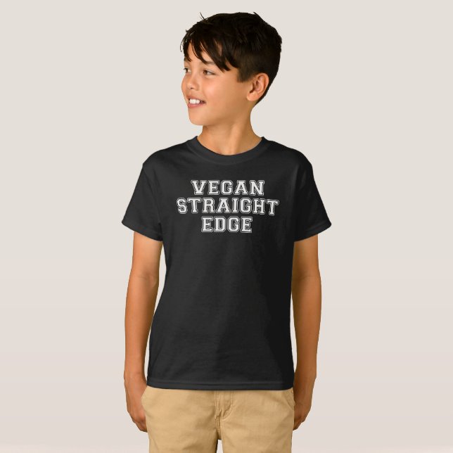 Vegane gerade Kante T-Shirt (Vorne ganz)