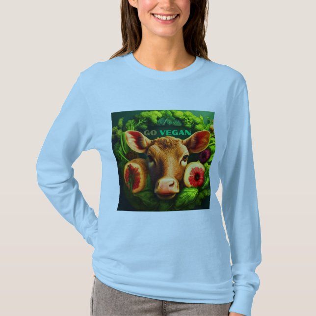 Vegane Gerettet Tiere T-Shirt (Vorderseite)