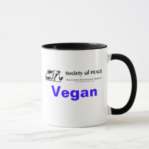 Vegane Gesellschaft der FRIEDENSlogo-Tasse Tasse