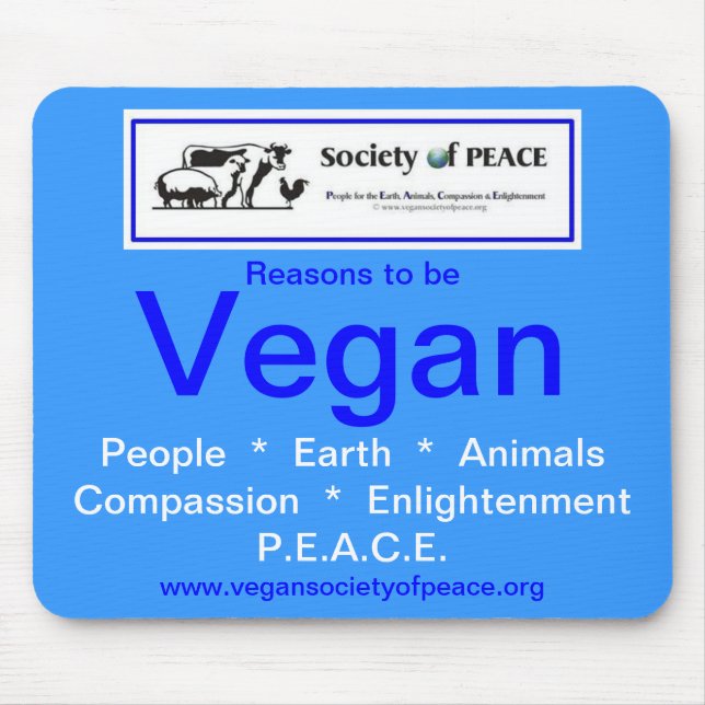 Vegane Gesellschaft von FRIEDENSmousepad Mousepad (Vorne)