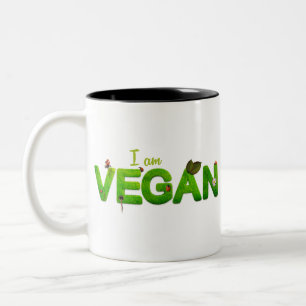 Vegane gesunde Lebensweise Zweifarbige Tasse